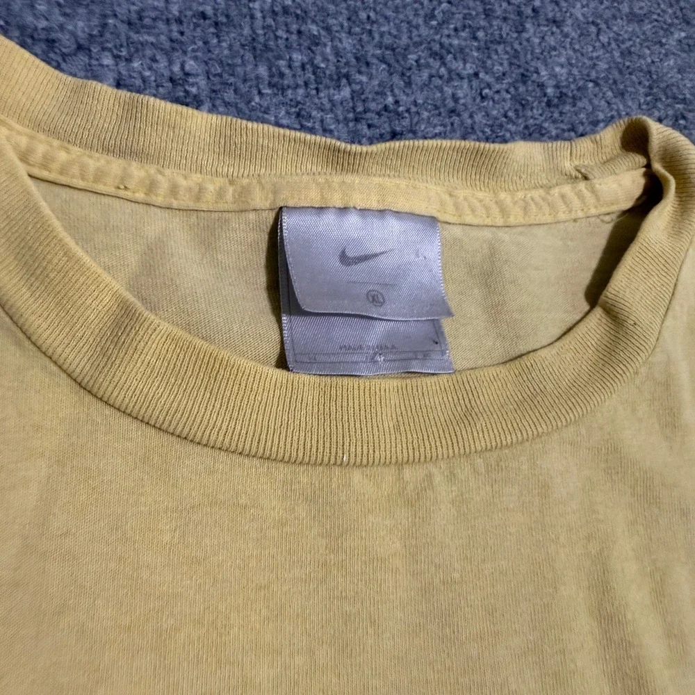 Vintage Nike Athletics 71 Distressed T-Shirt Mens XL/XXL Yellow USA Made